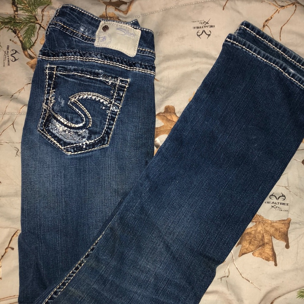 silver slim boot jeans